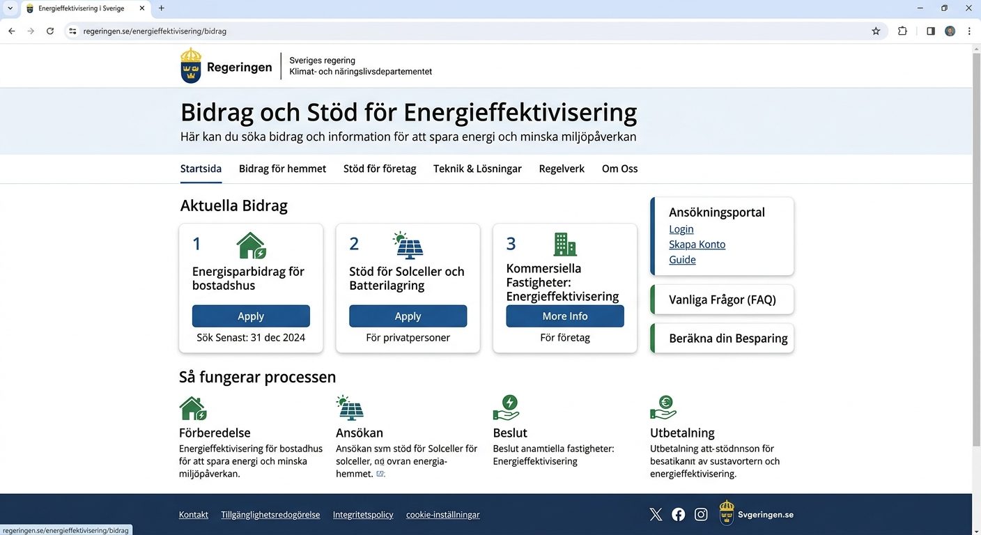 Statsbidrag för energieffektivisering - Vilka pengar kan du få från staten